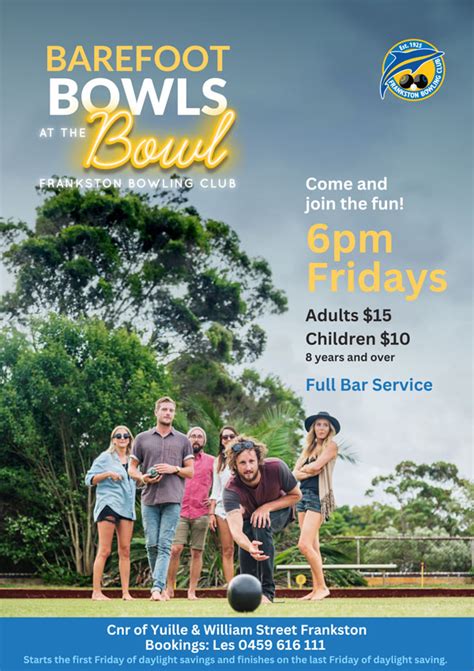frankston barefoot bowls.